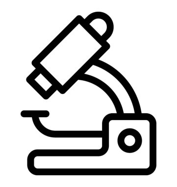 Mikroskop simge vektör hat tasarım mikroskop, laboratuar, araç, tıp, makine, laboratuvar, aparatı, ekipman, kutsal kişilerin resmi, vektör, çizgi, gadget  