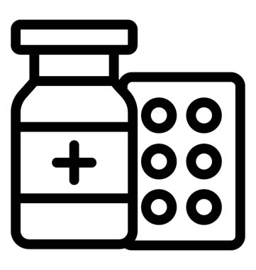 satır tıp şişe simge vektör