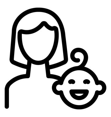 Annelik simge vektör içinde içini kaplamak çizmek 