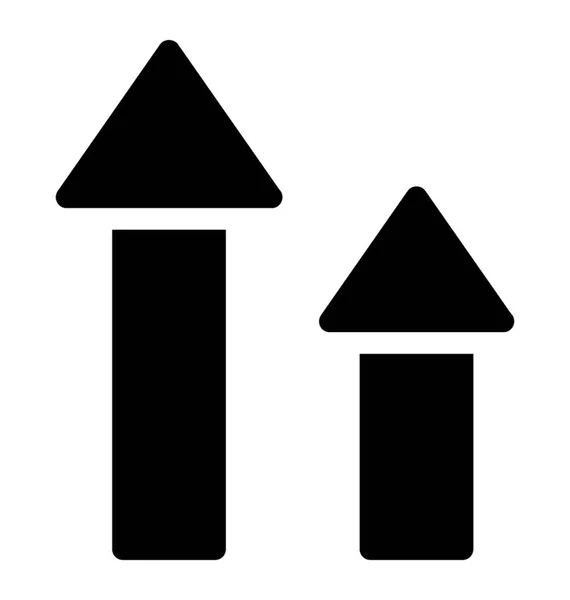 Finances Vecteur Icône Forte Augmentation Flèches Financier Gagner Croissance Hauteur — Image vectorielle