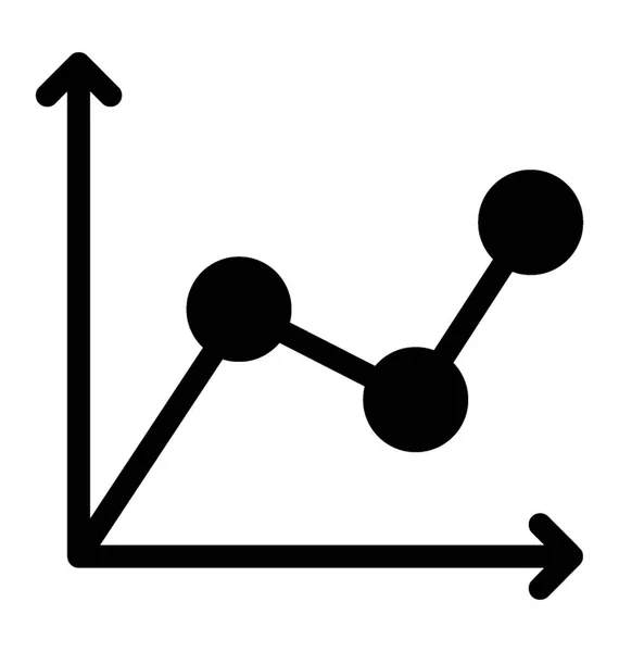 Solid Trend Analysis Icon Vector — Stock Vector