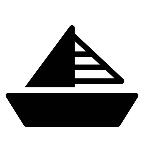 Boat Icon Glyph Design — Stock Vector