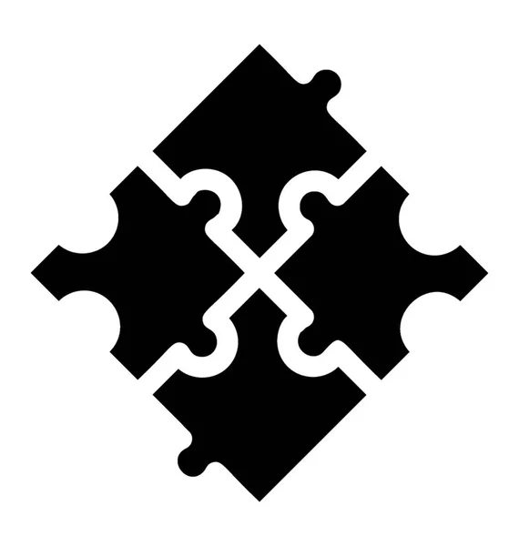 Kompaktowa Konstrukcja Ikona Jigsaw — Wektor stockowy