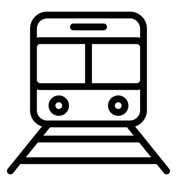 Train Icon Line Vector — Stock Vector