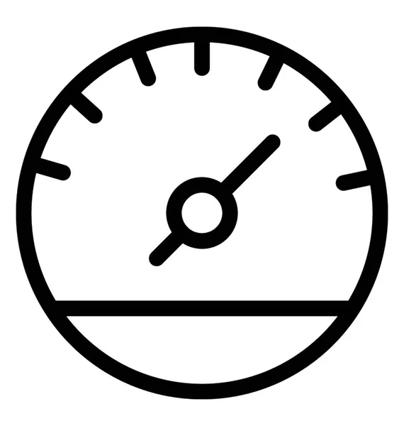 Line Speedometer Icon Vector — Stock Vector