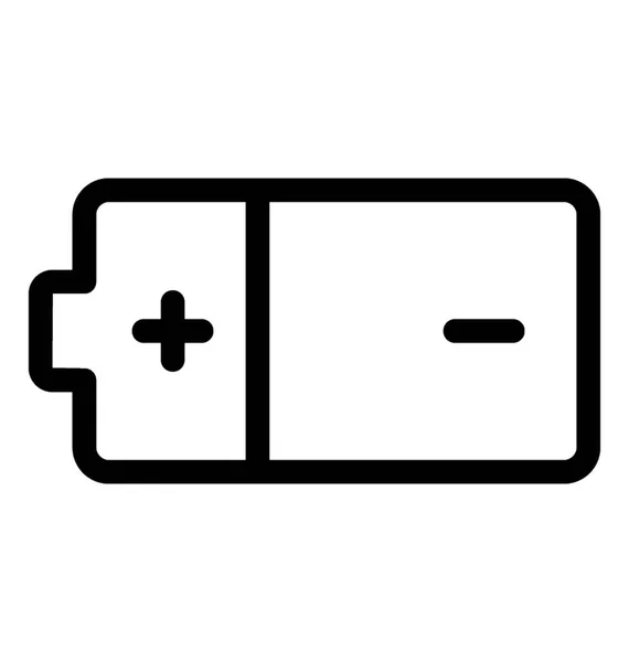 Icône Cellule Batterie Dans Conception Ligne — Image vectorielle