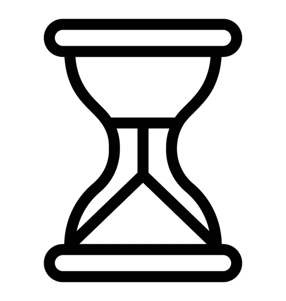 Cronometru Antic Numit Pictogramă Clepsidră Design Linie — Vector de stoc