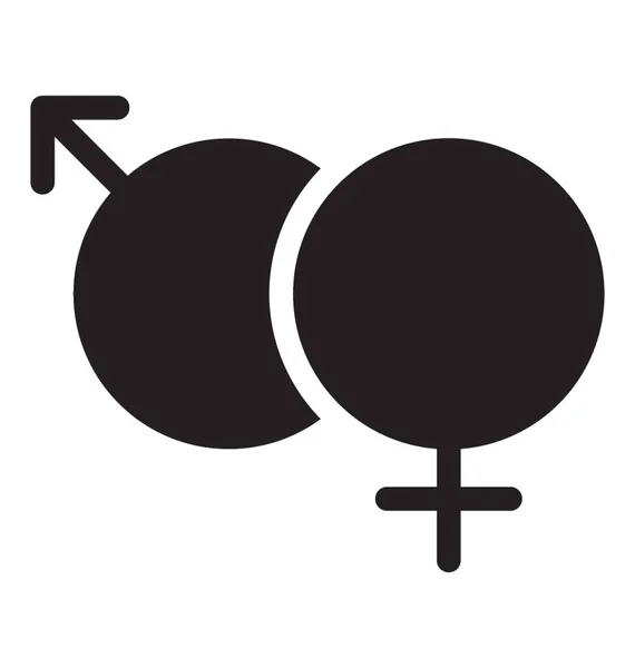 Ikonę Płci Solidna Konstrukcja — Wektor stockowy