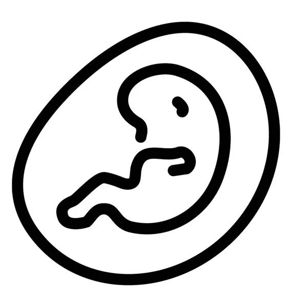 Έμβρυο Εικονίδιο Διάνυσμα Στη Σχεδίαση Γραμμής — Διανυσματικό Αρχείο