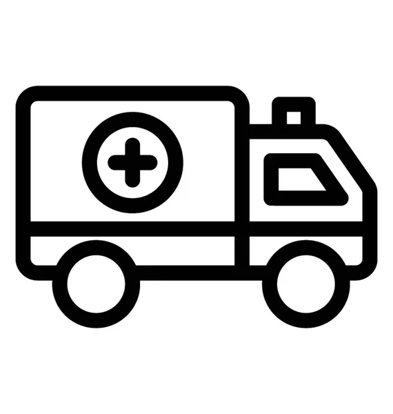 Icône Ambulance Vecteur Ligne — Image vectorielle