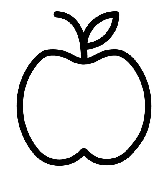 Apple Icon Vector Line Design — Stock Vector