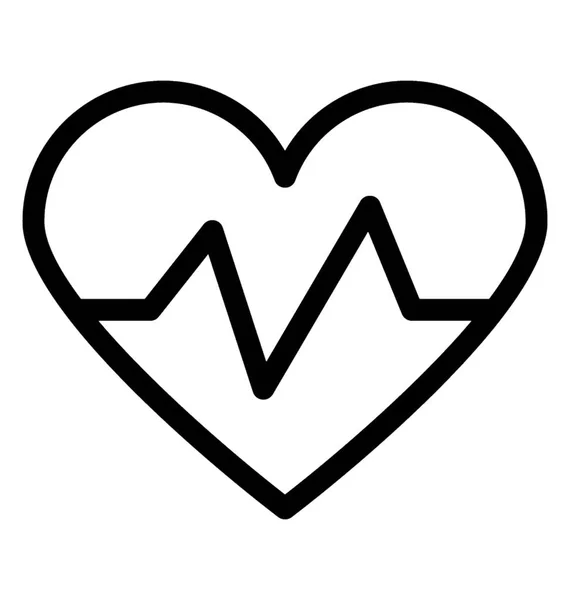 Лінія Серцебиття Значок Вектор Дизайні Лінії — стоковий вектор