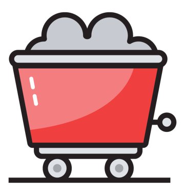 Düz tasarım sepeti simgesini madencilik