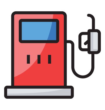 Benzin pompası simgesi düz tasarım 