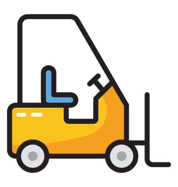 Düz çatal Asansör simge vektör