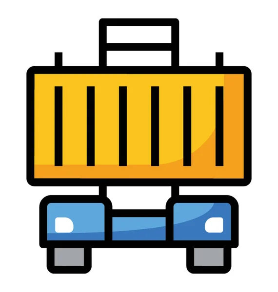 Flacher Gabelstapler Icon Vektor — Stockvektor