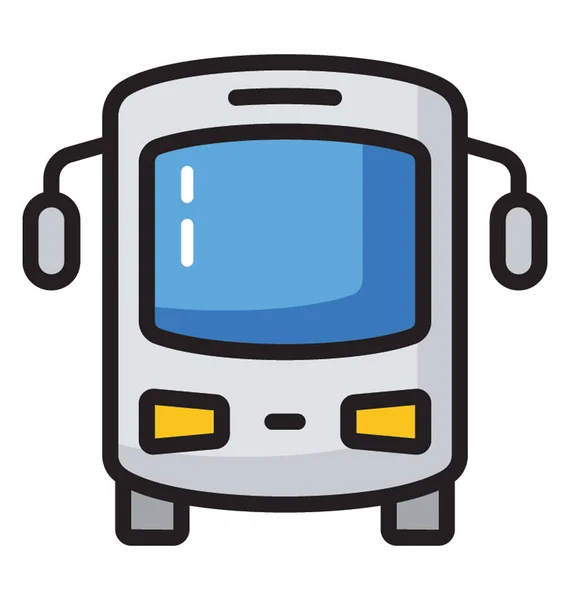 Λεωφορείο Εικονίδιο Στην Επίπεδη Σχεδίαση — Διανυσματικό Αρχείο