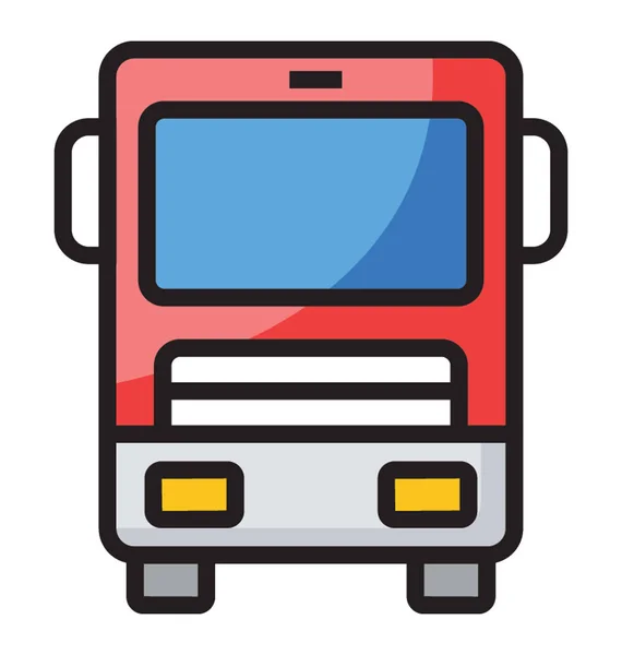 Icono Autobús Diseño Plano — Vector de stock