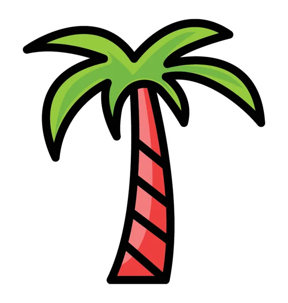 Palm Tree Icon Flat Vector — Stock Vector