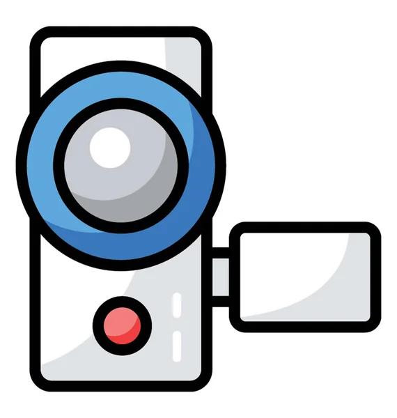 Icône Handycam Dans Design Plat — Image vectorielle