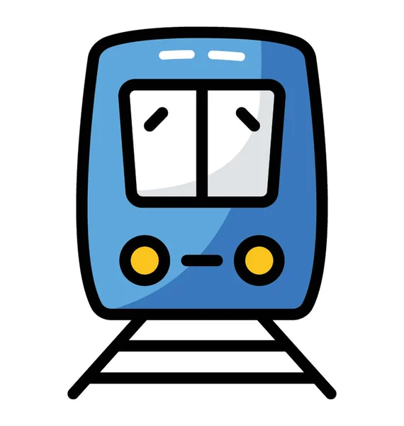 Icono Tren Vector Plano — Vector de stock