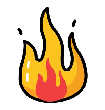 Kamp ateşi kutsal kişilerin resmi içinde düz vektör 