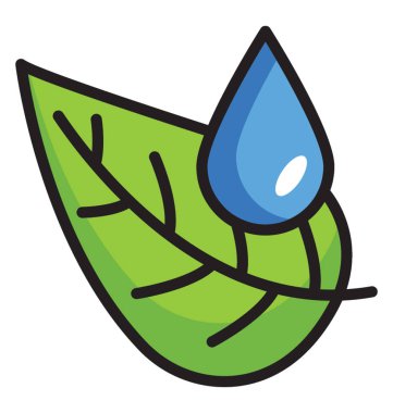 Çiğ simgesi düz vektör 