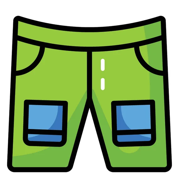 Icono Pantalones Cortos Vector Plano — Archivo Imágenes Vectoriales