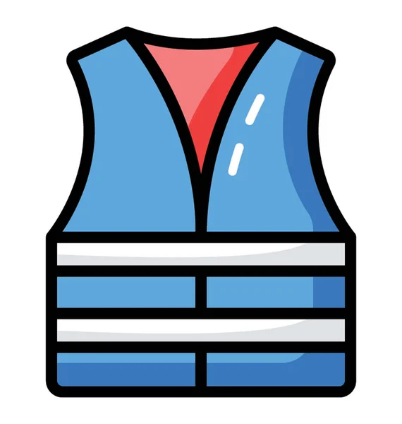 Life Jacket Icon Flat Vector — Stock Vector