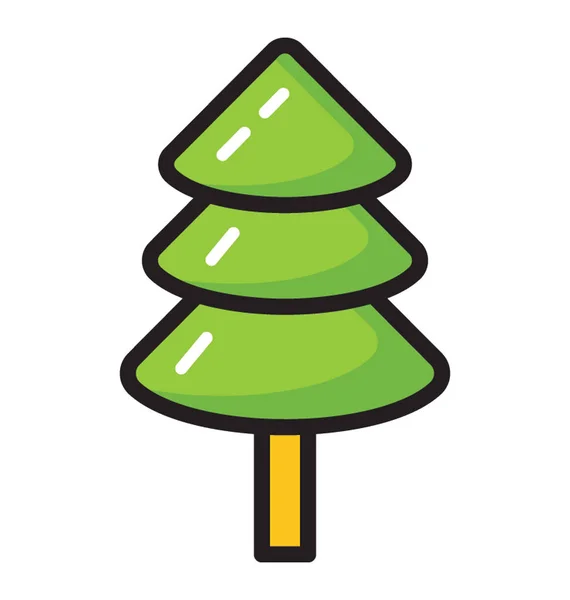 Nature Flat Vector Tree Icon — Stock Vector