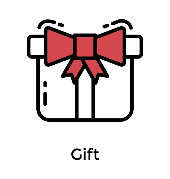 Geschenkbox Flachen Icon Design — Stockvektor