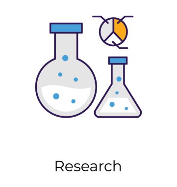 İş araştırma simge vektör düz tasarım