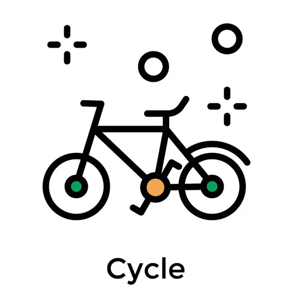 Conception Icône Cycle Plat — Image vectorielle