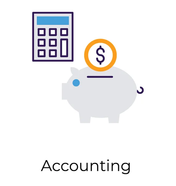 Flat Accounting Pictogram Vector — Stockvector