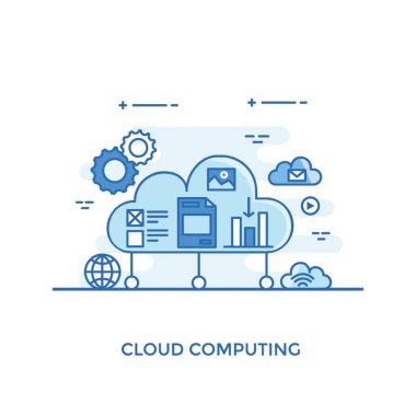 Görsel tasarım, bulut bilgi bulut depolama 