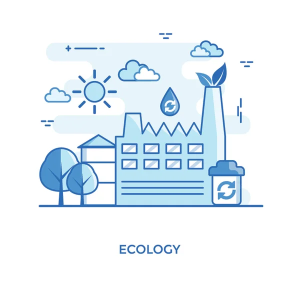 Ecology Green Energy Illustration — Stock Vector