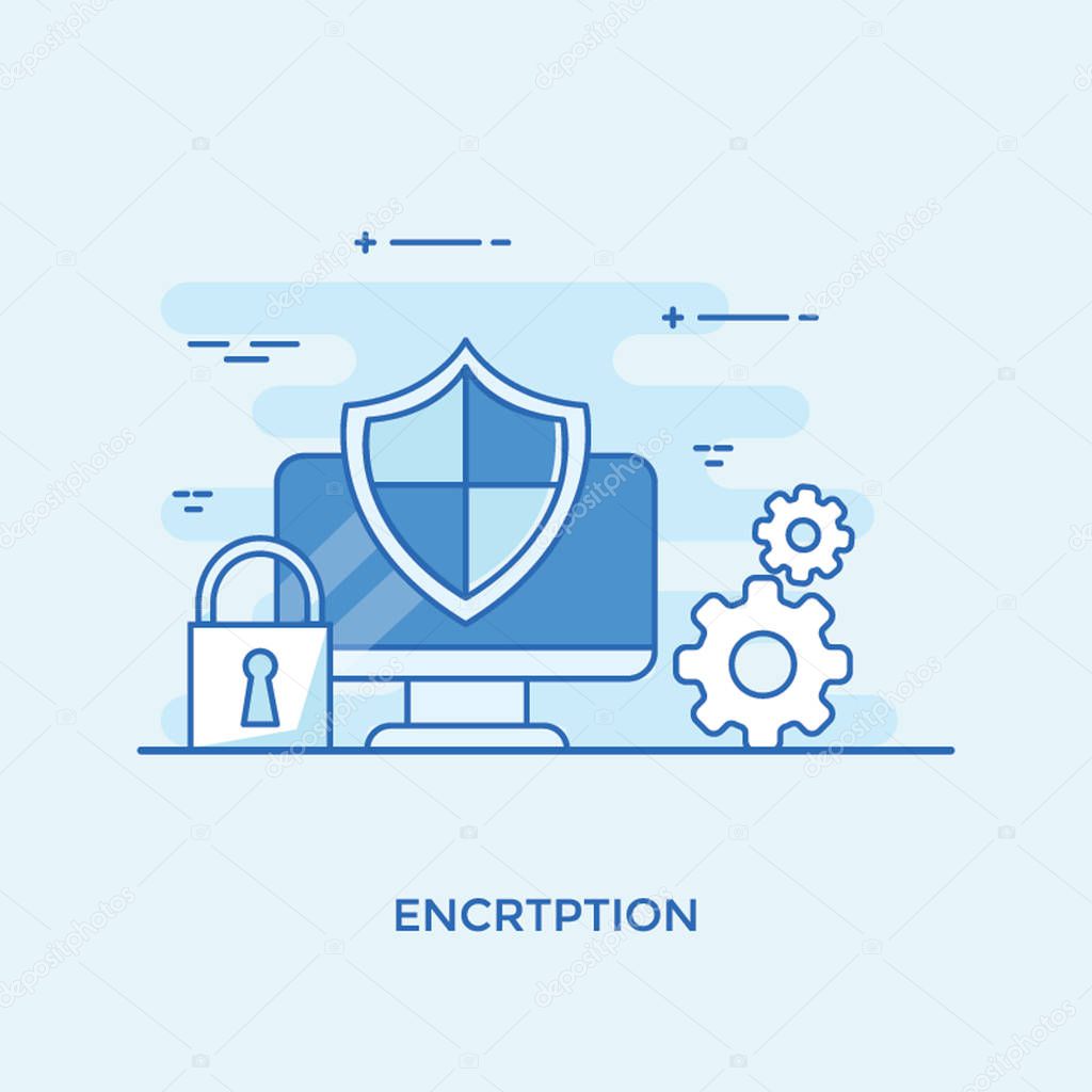 End to end encryption, data protection illustration