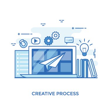 Yaratıcı süreç vektör çizim 