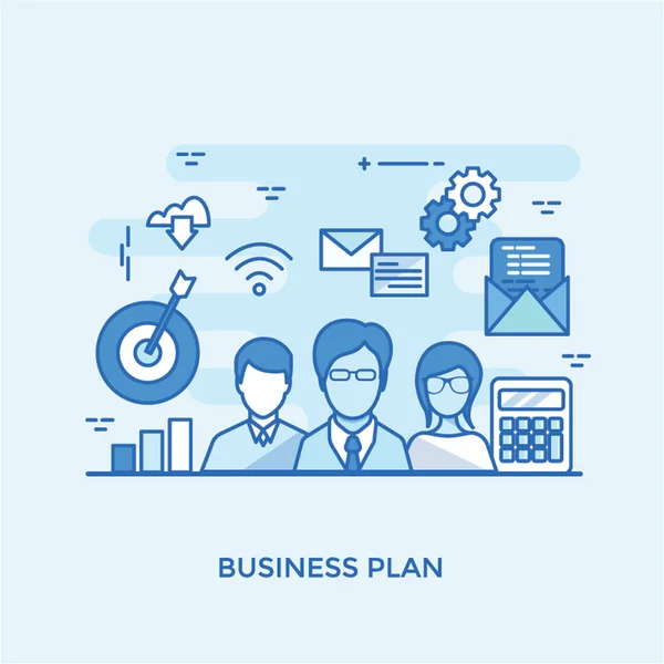 Organizacja Planowanie Koncepcja Biznesowe — Wektor stockowy