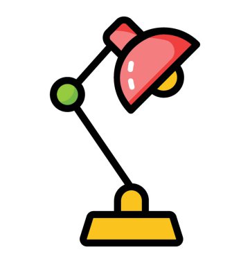 Çalışma lambası, Masa lambası simge vektör 