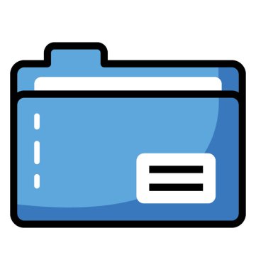 Düz vektör klasör belge simgesi