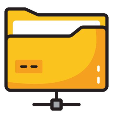 Paylaşılan klasör simgesini düz vektör 