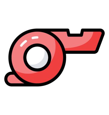 Düdük simgesinin düz vektör tasarımı.