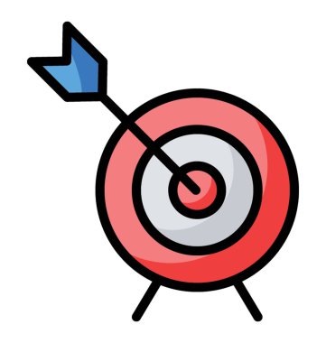 Hedef kurulu düz vektör tasarımı