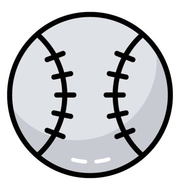 Softball düz vektör tasarımı