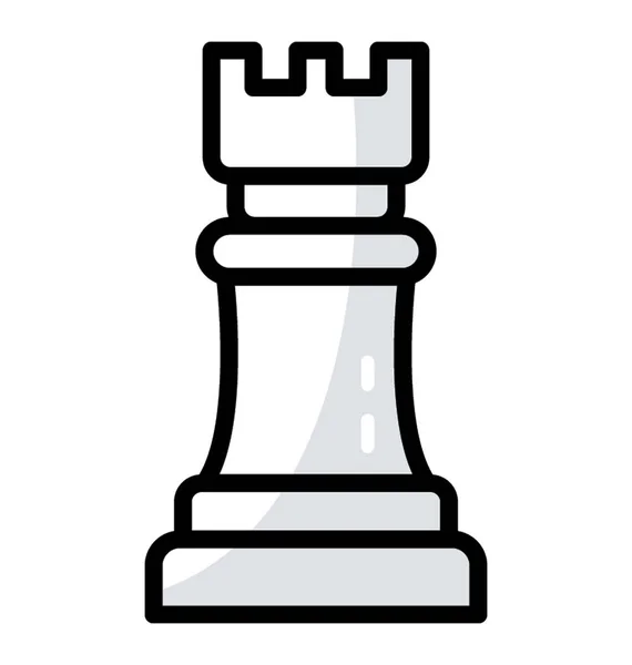 Flat Vector Design Chess Piece Icon — Stock Vector