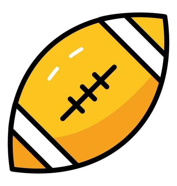 Rugby Icon Flat Vector Design — Stock Vector