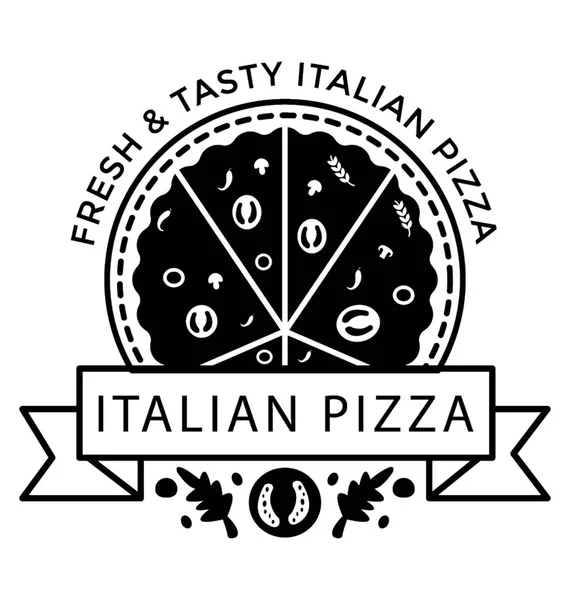 Icône Pizza Italienne Dans Design Glyphe — Image vectorielle