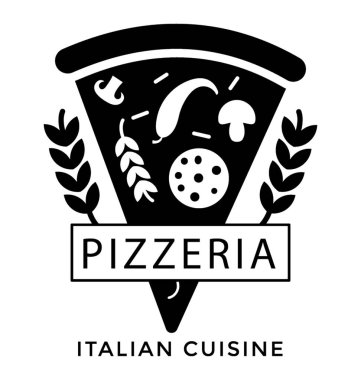 Pizza dilimi, pizzacı simge karakter tasarımı