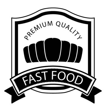 Fast food amblemi simge karakter tasarımı